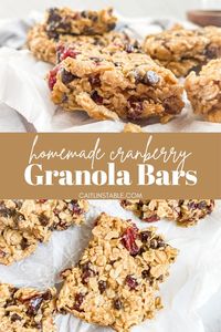 Need homemade cranberry granola bars that are healthy, easy, chewy and no bake? With chewy blend of cranberries, peanut butter, oats, almonds and honey, these dairy free granola bars are better than Quakers. Find these homemade cranberry granola bars and more dairy free snack recipes on the blog.