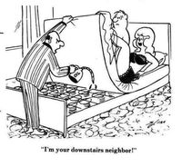 Funny Downstairs Neighbour Cartoon