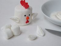 Chinese Lunar New Year Rooster Marshmallows easy dessert ideas kids