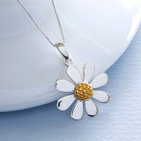 Sterling Silver Daisy Necklace, Flower Necklace, Wildflower Botanical Jewelry, Floral Bloom Necklace, Mother's Day Flower Necklace, FREE SHIPPING This elegant 925 sterling silver flower necklace has a 14 karat gold plated center. It makes beautiful summer time necklace. OVERVIEW: *  Beautiful, elegant, bright and sturdy 14, 16, 18, 20, or 22 inch 925 sterling silver chain. Choose from a 0.7 mm 925 sterling silver box chain, 1 mm petite 925 sterling silver cable link chain, petite 925 sterling si