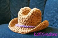 Wide Brim Cowboy Hat Crochet Pattern – FREE Pattern!!! | KatiDCreations newborn size only