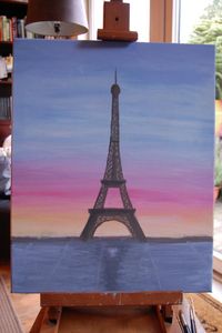 My painting of the Eiffel Tower for a friend :)