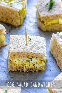 Mini Egg Salad Sandwiches Pin