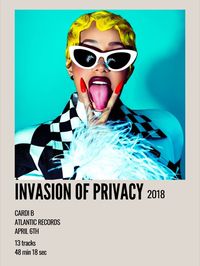 minimal aesthetic polaroid album poster for invasion of privacy by cardi b