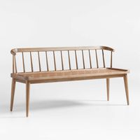 Pali Light Brown Wood Dining Bench + Reviews | Crate & Barrel