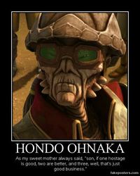 This is the Weequay pirate Hondo Ohnaka in the Star Wars: The Clone Wars cartoon. Description from deviantart.com. I searched for this on bing.com/images