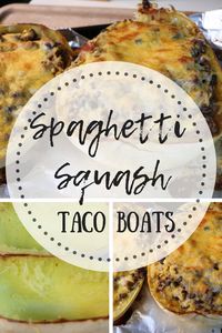 Spaghetti Squash Taco Bowls. A fun and easy low cab meal that the whole family will love! A Perfect way to change up your Taco Tuesday