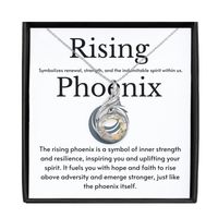 PRICES MAY VARY. NEW BEGINNINGS GIFTS FOR WOMEN: This Rising Phoenix Necklace for women embodies the spirit of transformation and resilience, serving as a powerful jewel of empowerment and growth. It makes a meaningful and thoughtful gift for her during a divorce, recovering from an illness starting a new job or as a symbol of personal inspiration. INSPIRATIONAL GIFT: Give this to a woman who has to start anew. Support her during a divorce, bad breakup, addiction recovery, retirement, new job, g