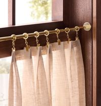 Easily Install Cafe Curtains In Your Kitchen, Living Room, Or Dining Room Windows With Our Solid Brass Cafe Set Tension Rod. Pair With Our Other Cafe Set Hardware To Complete Your Curtain Project.