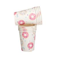 How sweet are these Donut Party Cups? They coordinate perfectly with our Donut Plates, Napkins and Inflatable Donuts!! Quantity: 10 Donut Cups per pack Dimensions: Each cup holds 9 oz.