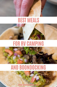 I had such a hard time searching for recipe ideas, so I thought I’d share what I’ve put together for our family. Here are our favorite RV Camping meals that work for us whether we have hookups or are boondocking.