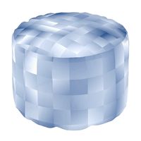 Dreamy Blue Tones in a Square Pattern Pouf