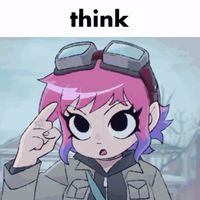 think #ramona #ramonaflowers #scottpilgrimvstheworld #scottpilgrim #meme