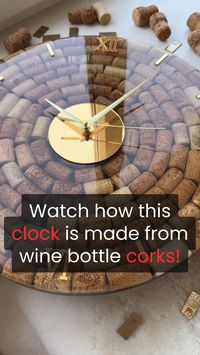 Eugenia of Russia-based Epicartresin Studio uses wine corks and resin to make a unique reestanding clock. She starts by gluing and layering the corks, then finishes with a resin coat and clock hands The result? A stunning, one-of-a-kind clock. in