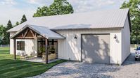 Plan 62381DJ: Barndominium Style House Plan With Drive Through Shop