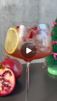 Danica Frye on Instagram: "Send this to the spritz lover in your life! 🥂

You guys loved my Holiday Aperol Spritz so much that I wanted to put a festive spin on the Limoncello Spritz as well! And the combination of the limoncello and pomegranate juice is just *chefs kiss*

Which would you rather see next— a Holiday Campari Spritz or a Holiday Lambrusco Spritz?

Comment GLASS and I’ll dm you the link to everything I used here!

INGREDIENTS:
2 oz limoncello
2 oz pomegranate juice
1 oz club soda
3+ oz prosecco (measure with your heart)

METHOD:
Fill a wine glass with ice. Add limoncello and pomegranate juice. Add club soda and prosecco.
Garnish with a lemon wheel and pomegranate arils, and enjoy!

#holidays #holidaydrinks #christmas #pomegranate #spritz"