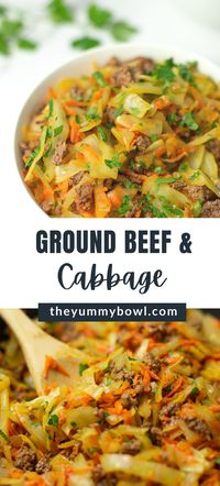 This Ground Beef and Fried Cabbage is an easy budget friendly one-pot ground beef cabbage recipe that is loaded with flavor. It is a quick dinner that is gluten-free and also dairy-free. From start to finish, you can have this healthy quick and easy meal ready in under 30 minutes!