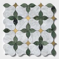 With Brass, Verde Tia, White Carrara Honed Lily Marble Mosaic you can make any room look perfect and pristine. The beauty of mosaic tiles is hard to deny: whether you want the bold feel or some softer tones for your home decor, there's a mosaic out there waiting just for you. Marble is a material that has been used by the rich and powerful for centuries. The ancients, like Egypt's Pharaohs had marble in their tombs to show off how much they could afford. If you're looking for exclusivity then Marble Mosaics might be just what your home needs. Marble offers many decorating options, which can help you achieve that luxurious feel at home without the hefty price tag. The honed finish is less reflective, making the space feel like its own. Mix and match from a variety of flooring options such a