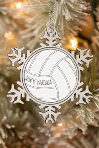 Create your own customized Christmas ornament for a special volleyball player! Personalize it by typing the player's name or any other text in the custom text box. Makes an awesome gift for volleyball lovers!