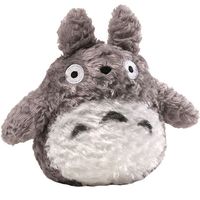 This My Neighbor Totoro Fluffy Big Grey Totoro 5 1/2-Inch Plush is soft, fluffy, and adorable. The beloved big, grey Totoro comes in a huggable 5 1/2-inch tall plush that's easy to carry around or have on display!