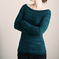 Seacoast by Joji Locatelli. malabrigo Worsted in Emerald colorway. Pullover.