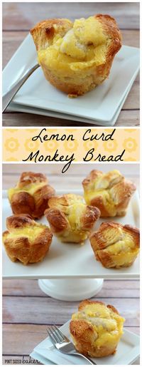 Individual Lemon Curd Monkey Bread - Pint Sized Baker