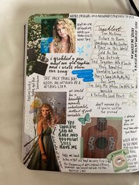 taylor swift debut album journal page