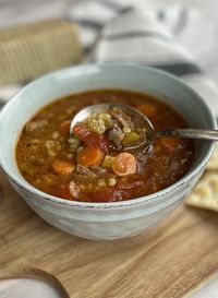 Delicious and easy beef barley soup is both a time saver and a budget buster. Using leftover roast beef with fresh vegetables and herbs create this yummy soup.