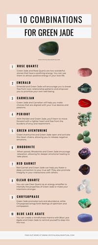 10 Best Crystal Combinations For Green Jade - Crystal Healing Ritual