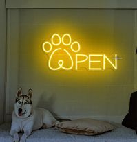 Open Paw Neon Sign Paw Open LED Sign Dog Paw Led Light Pet Neon Light Animal Room Wall Art Pet Shop Decor Pet Service Sign Pet Spa LED Light  FREE MOCKUPCONTACT US IF YOU WANT TO CREATE YOUR OWN NEON SIGN This fun and eye-catching Paw Open neon sign is a perfect item for home decoration.  Our priority is to create wonderful LED neon light art, we have a variety of neon sign in a bunch of niche: wedding sign, personalized neon sign, business neon sign,... A neon sign can be a gift or a perfect it