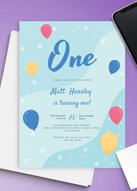 Enjoy artist-designed Baby Birthday Invites that features cool design and calligraphy fonts. Enjoy custom design birthday party invitations to create personalized formal invitations for your guests. Choose the design, customize it online easily and create beautiful template. No extra skills required. #birthday #invites #invit #baby