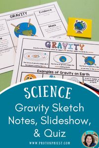 Are you looking for interactive science notebook activities to teach gravity? These 5th grade print and go science worksheets cover gravity, matter, and force. This visual gravity resource for 5th grade science includes sketch notes for interactive science notebooks. Increase learning with engaging doodle sketch notes.