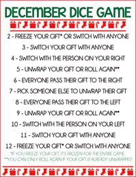 These gift exchange ideas are the most unique and creative gift exchange games out there. Perfect for adults, for kids, for teens, and even for large groups celebrating Christmas or any winter holiday together. Doesn’t matter if you’re spending $10, $20, or $25 on gifts, these games are so much better than doing the same old White Elephant or dirty santa exchange again. I can’t wait to print out the free printable cards to try out the dice game for Xmas with my family this year!