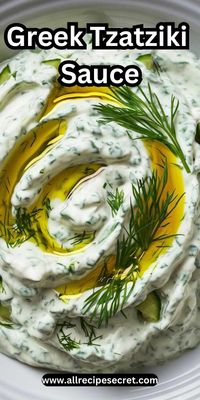 Discover the deliciousness of Greek Tzatziki Sauce with this easy and authentic recipe! Perfect for any meal, this recipe combines creamy Greek yogurt, cucumber, and fresh herbs. Whether you're looking for a classic version or a vegan alternative, this recipe has you covered. Enjoy this tzatziki sauce easy Greek yogurt dip as a refreshing side or use it as a flavorful Greek dip with tzatziki for your next gathering. Save this recipe and experience the authentic taste of Greek Tzatziki Sauce at home!