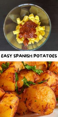 Roasted Spanish potatoes is an easy oven-baked potatoes recipe with a simple tangy tomato sauce flavored with some basic seasonings. These potatoes are soft and fluffy in the center and have a crisp outer layer. They get ready in less than 40 minutes and taste amazing.