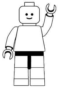 LEGO Man Clip Art Black and White