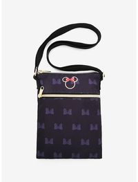 Loungefly Disney Minnie Mouse Gold & Black Passport Crossbody Bag