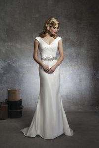 Justin Alexander Style 8667 Elegant silk trumpet wedding dress