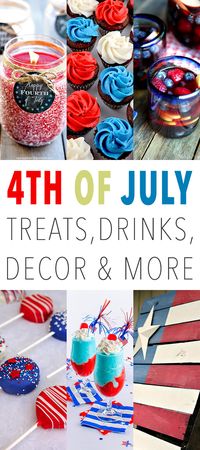 4th of July Treats, Drinks, Decor & More - The Cottage Market A ton of Red White and Blue FUN!!!! From Desserts...to Yummy Drinks...to Home Decor ... there is a bit of Patriotic Fun for EVERYONE!!! DIY's...Recipes and more are waiting for you. All perfect for the Summer Season!!!! ENJOY!