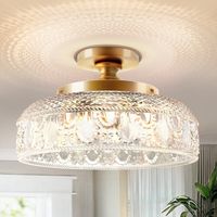 Jamiylah Glass Semi Flush Mount