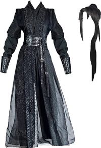 Amazon.com: Adult Mo Ran Black Hanfu Tian Guan Ci Fu He Xuan Cosplay Costume Mens Battle Suit for Halloween : Clothing, Shoes & Jewelry