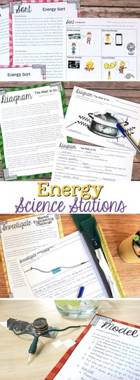 Energy Science Stations for Fourth Grade