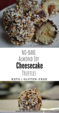 No-Bake Almond Joy Cheesecake Truffles (Keto) - Mouthwatering Motivation