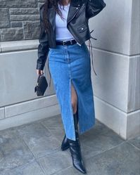 15+ simple denim skirt outfit ideas you will want to wear this Fall — ASHLINA KAPOSTA