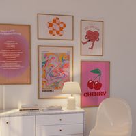 Aesthetic Room Decor, Retro Wall Art, Trendy Wall Art, 70s Wall Art, Self Love Club, Self Love Wall Art, Psychedelic Home Decor, Printable  The intent is that this Aesthetic room decor fills your day with light and positivity as you go through your healing journey. This Aesthetic room decor is perfect for displaying in your living room, bedroom, office space, or anywhere you want to add a pop of color and personality! Made with purpose and lots of love ♡ ~YOU WILL RECEIVE~  The Self Love Bundle