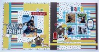 Puppy Love scrapbook pages featuring the "My Dog" collection by Dorymar Perez for #EchoParkPaper