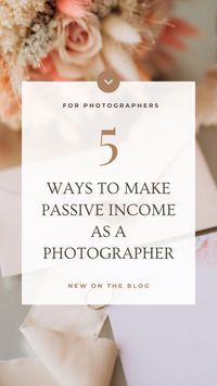 Attention photographers! Discover 5 proven ways to generate passive income from your passion for photography. Whether you're a wedding photographer, landscape enthusiast, or portrait artist, this pin reveals lucrative opportunities to monetize your skills. From stock photography to selling prints and running online courses, these income streams can help you turn your passion into profit. Don't miss out on this ultimate guide to building a successful passive income as a photographer. Start earnin