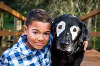 8-Year-Old Boy Embarrassed Of Vitiligo Meets Dog With Same Skin Condition - more at superhuggable.com