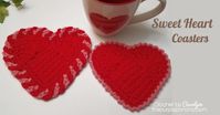 Sweet Heart Coasters - Crochet Pattern - The Purple Poncho Blog