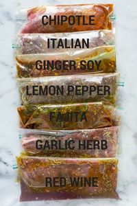 7 Best Steak Marinades | With these 7 Best Steak Marinades, you’ll have all sorts of flavor and variety to spice up your next steak dinner.  Get tips for how to marinate steak and how to freeze marinated steak plus 7 great steak marinade recipes. | A Sweet Pea Chef via @laceybaier #steak #marinades